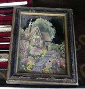 MATHEMATICS SET, PAINTING AND BOOKENDS