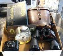 BINOCULARS, RADIO, CAMERA, ETC.