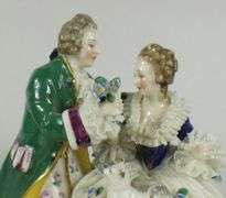 3 LACEY DRESDEN FIGURINES