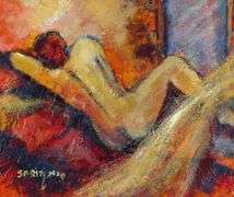 MODERN FIGURAL SCHOOL OIL