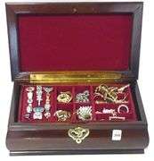 JEWELLERY BOX WITH CONTENTS