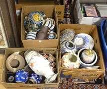 THREE BOX LOTS OF CHINA AND POTTERY