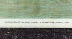 HISTORIC PRINT OF THE U.S. BATTLESHIP MAINE