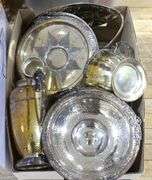 BOX LOT OF SILVER PLATE