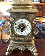 ELABORATE BRASS CLOCK