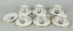 SET 6 CUPS & SAUCERS  & EXTRA SAUCER
