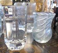 THREE QUALITY VASES AND DECANTER