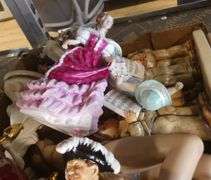 BOX LOT OF DAMAGED DOULTON FIGURINES