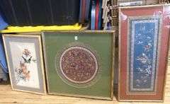 THREE CHINESE SILK EMBROIDERIES