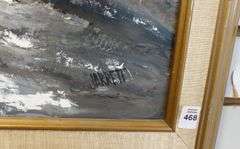 LARGE FRAMED "AUTUMN LANDSCAPE" OIL PAINTING