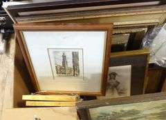 BOX LOT OF ASSORTED ARTWORK