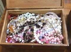 TWO JEWELLERY BOXES WITH CONTENTS