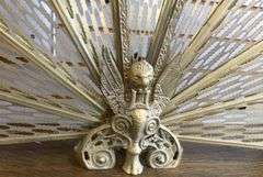BRASS "FAN" FIREPLACE SCREEN