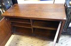 MISSION STYLE OAK T.V. CABINET