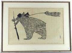 1966 STONECUT PRINT BY ELEESHUHE PARR