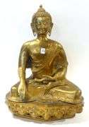 LARGE BRASS "BUDDHA" SCULPTURE