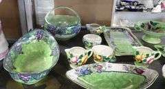 TWELVE PIECES OF MALING ART POTTERY