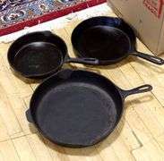 CAST IRON SKILLET AND FRY PANS