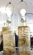 PAIR OF MCM LUCITE TABLE LAMPS