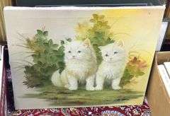 TWO OILS, PASTEL AND WATERCOLOUR