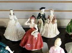 SEVEN COALPORT FIGURINES