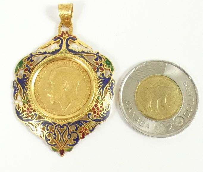 EXCEPTIONAL ANTIQUE GOLD COIN PENDANT
