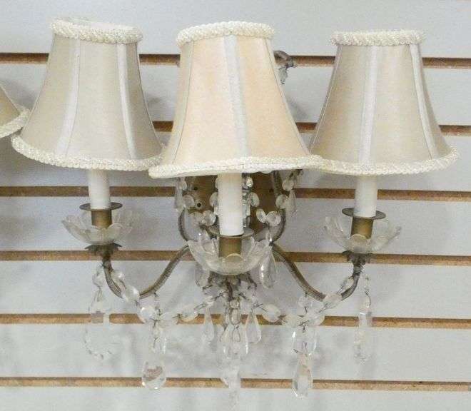 PAIR WALL SCONCES