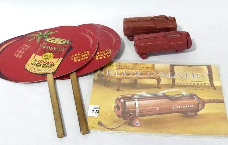 SALESMEN'S SAMPLES AND ADVERTISING FANS