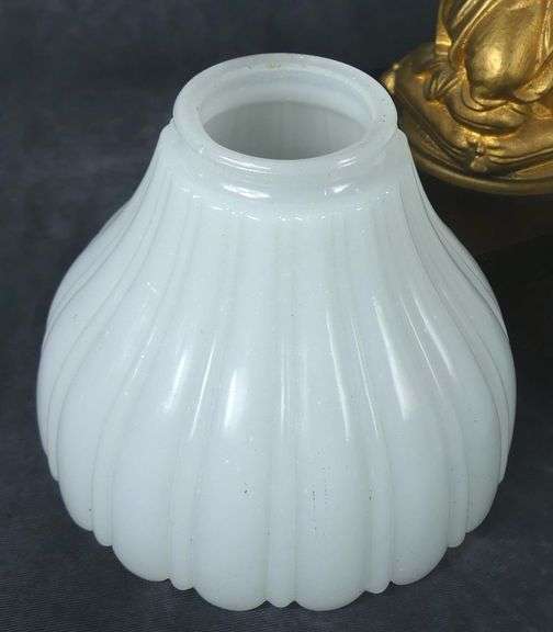 ANTIQUE OIL LAMP & SHADES