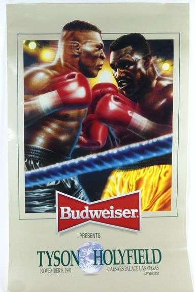RARE MIKE TYSON/EVANDER HOLYFIELD BOXING POSTER