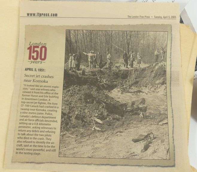 FRAGMENT FROM THE SECRET FIGHTER JET CF-100 AVRO CANUCK