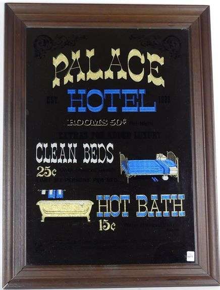 PALACE HOTEL ADVERTISING MIRROR