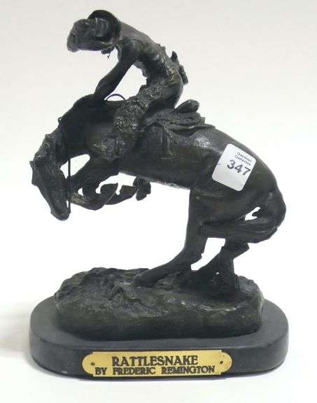 SMALL REMINGTON RE-CAST BRONZE SCULPTURE