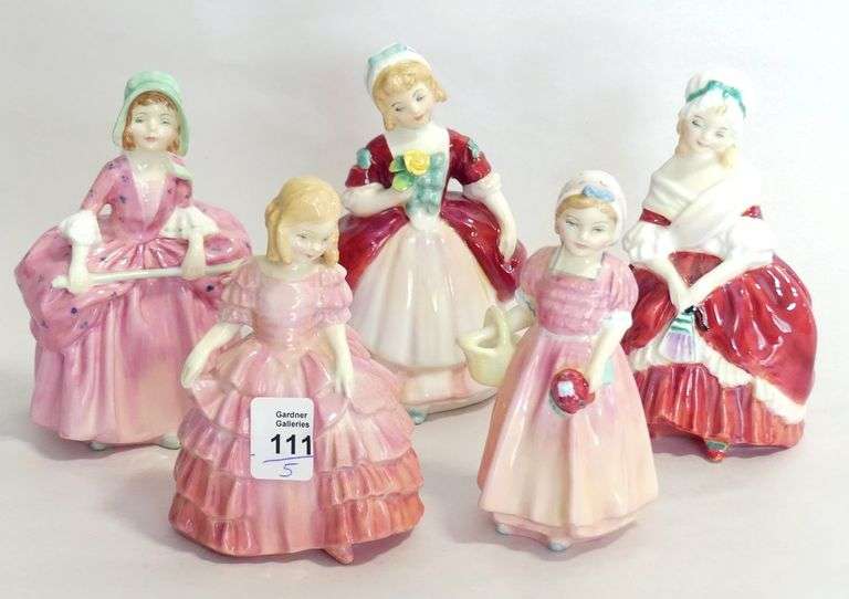 FIVE ROYAL DOULTON FIGURINES