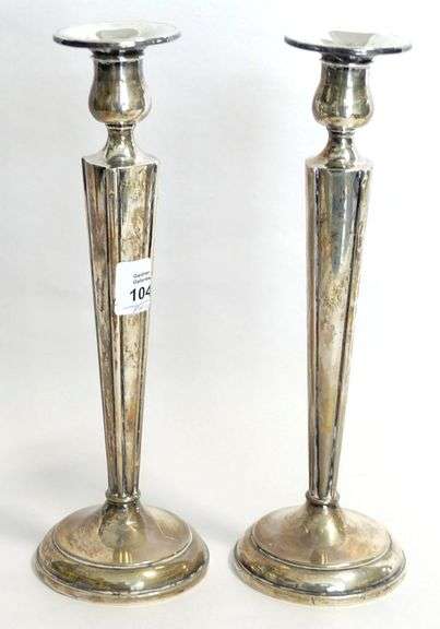 PAIR OF STERLING CANDLESTICKS