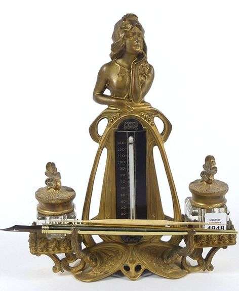 ART DECO GILDED DESK SET