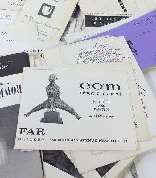 ART GALLERY EXHIBITION INVITATIONS CIRCA 1960'S
