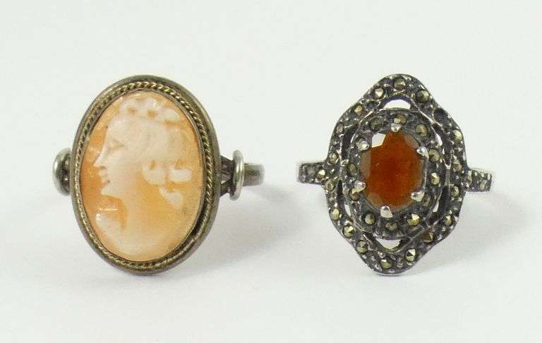 4 ANTIQUE SILVER RINGS