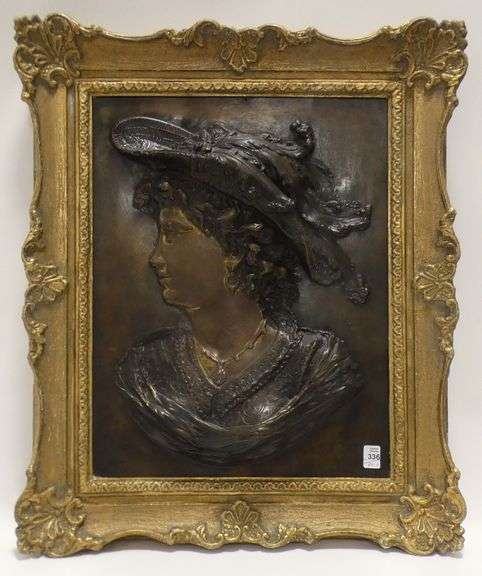 PAIR OF FRAMED BAS-RELIEF PORTRAIT PLAQUES