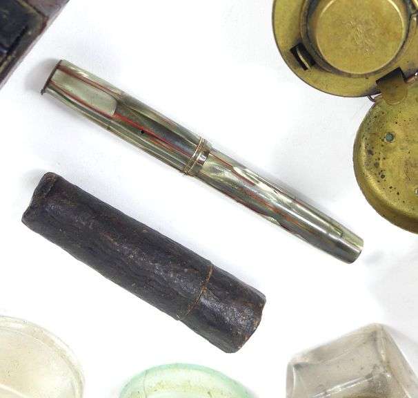 INKWELLS, TRAVEL VESTA CASE, ETC.