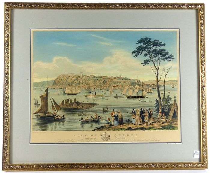 RARE ANTIQUE QUEBEC PRINT
