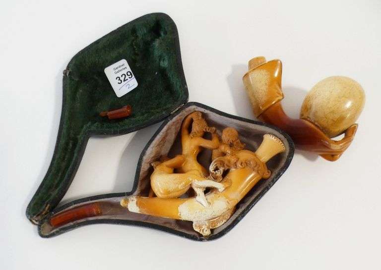 TWO MEERSCHAUM PIPES