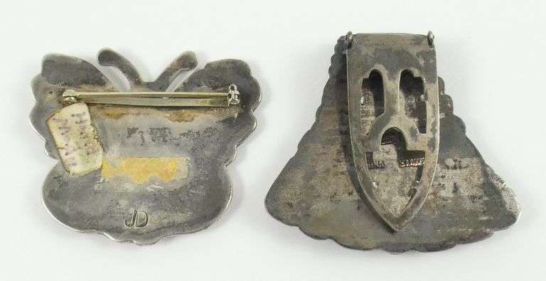 SILVER BROOCH & CLIP