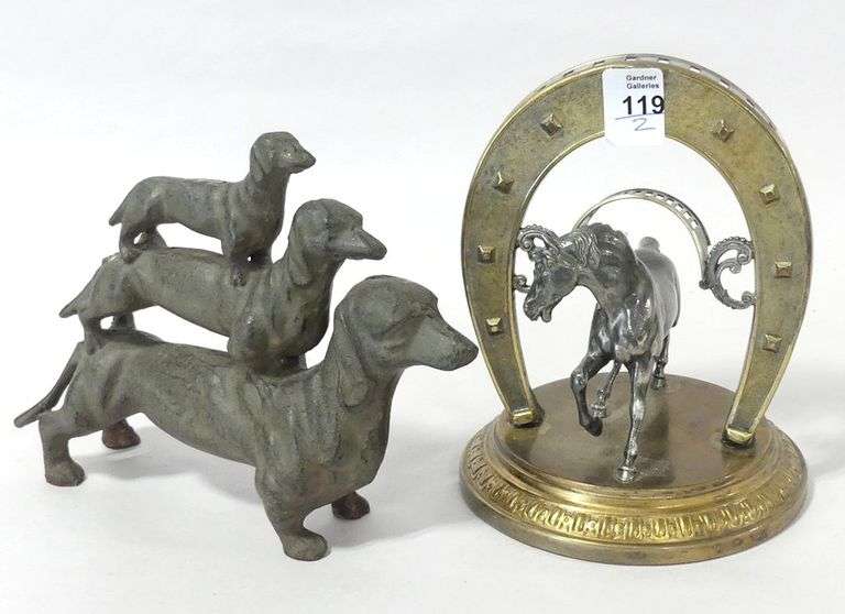 TWO METAL "ANIMAL" FIGURINES