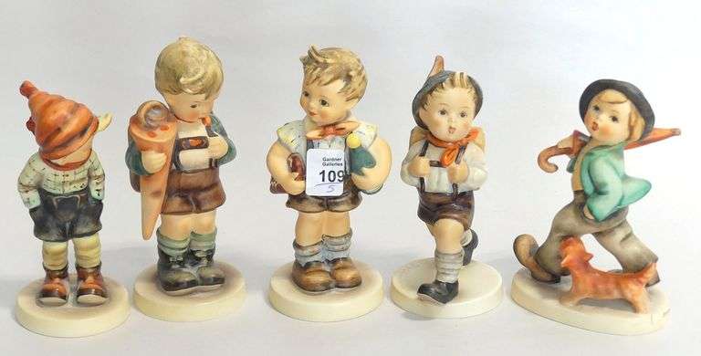FIVE HUMMEL FIGURINES