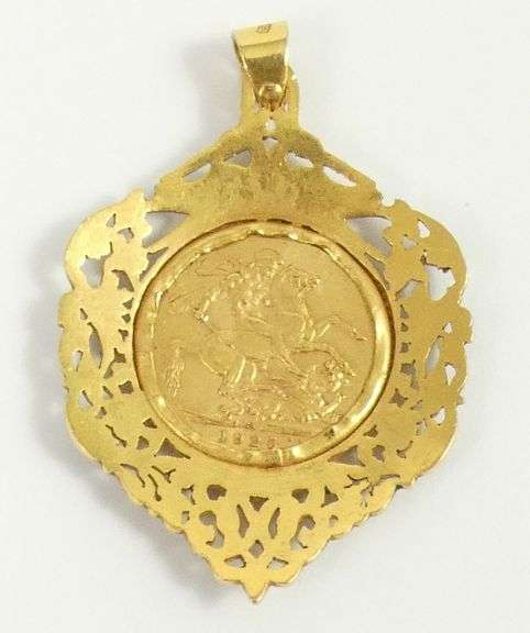 EXCEPTIONAL ANTIQUE GOLD COIN PENDANT