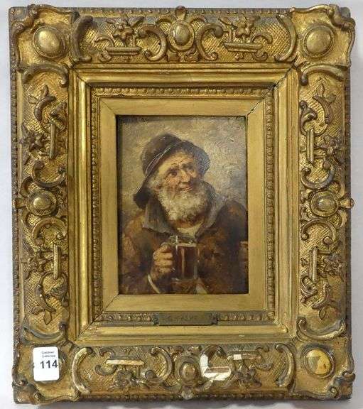 G. FALKE "PORTRAIT" OIL PAINTING