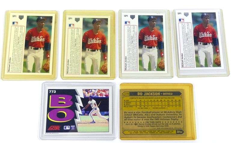 NEAR-MINT MICHAEL JORDAN & BO JACKSON CARDS