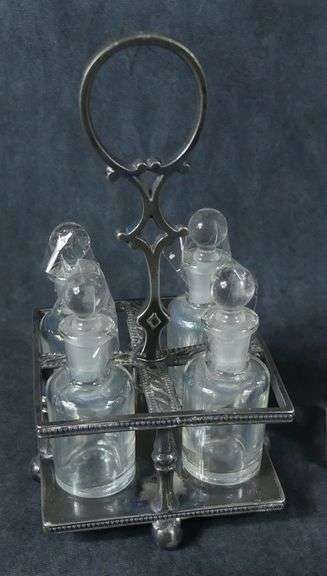 CRUET SET, SCENT BOTTLES