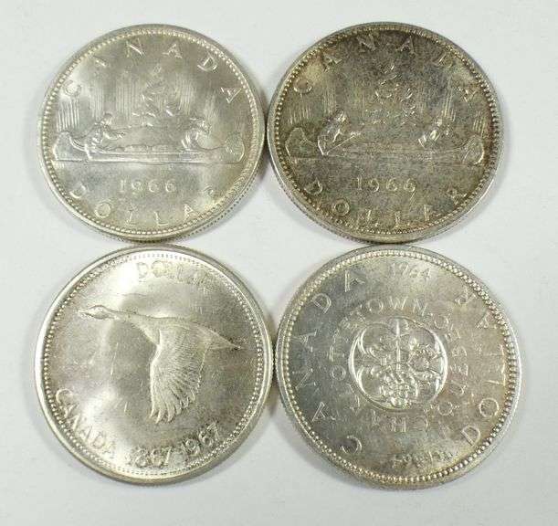 4 CANADIAN SILVER DOLLARS